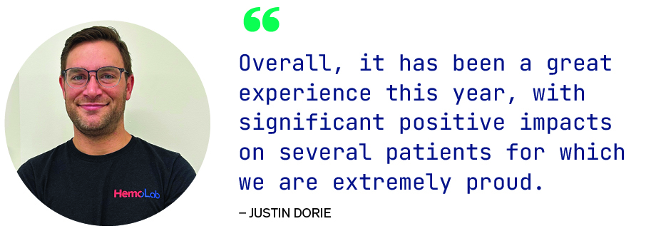 Overall, it has been a great experience this year, with significant positive impacts on several patients for which we are extremely proud.