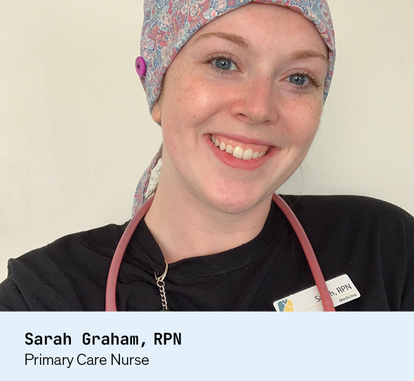Sarah Graham, RPN Primary Care Nurse