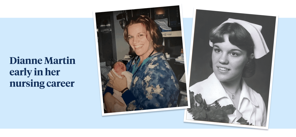 Dianne Martin  early in her nursing career